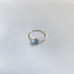 Domed Blue Stone Sterling Silver Ring