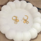 Horseshoe Charm Hoop Earrings - Gold Plated (Removable Charms)