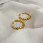 Large Bobble Hoop Earrings - Gold