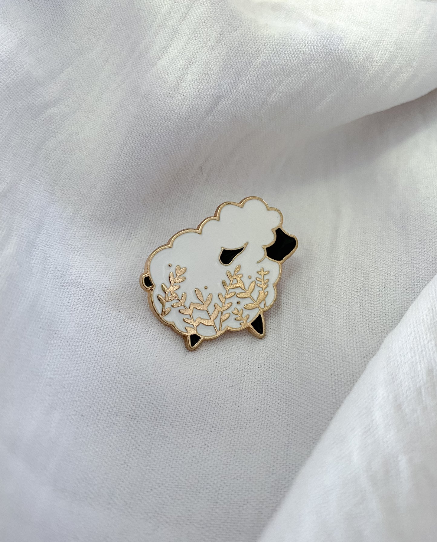 Floral Sheep Pin