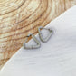 Triangle Sleeper Earrings - Silver