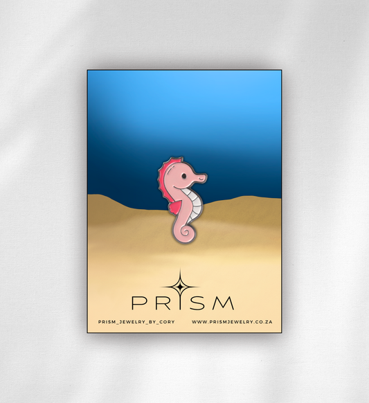 Pink Seahorse Pin