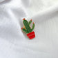 Red Pot Cactus Pin