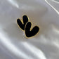 Large Blended Heart Earrings - Gold