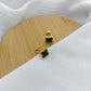 Black Clover Stud Earrings - Gold