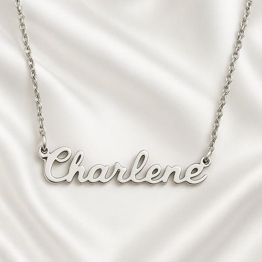 Custom Name Necklace - Silver