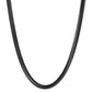 Flat Snake Chain Necklace - Black