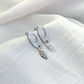Cubic Zirconia Bloom Earrings - Silver