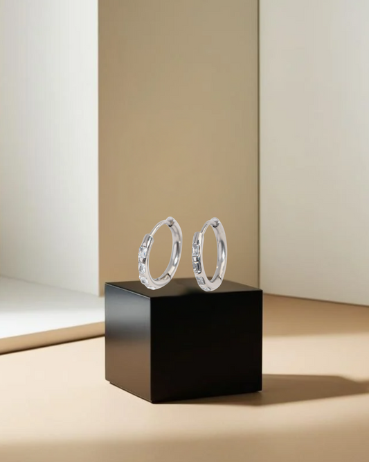 Surgical Steel Diamanté Sleeper Earrings