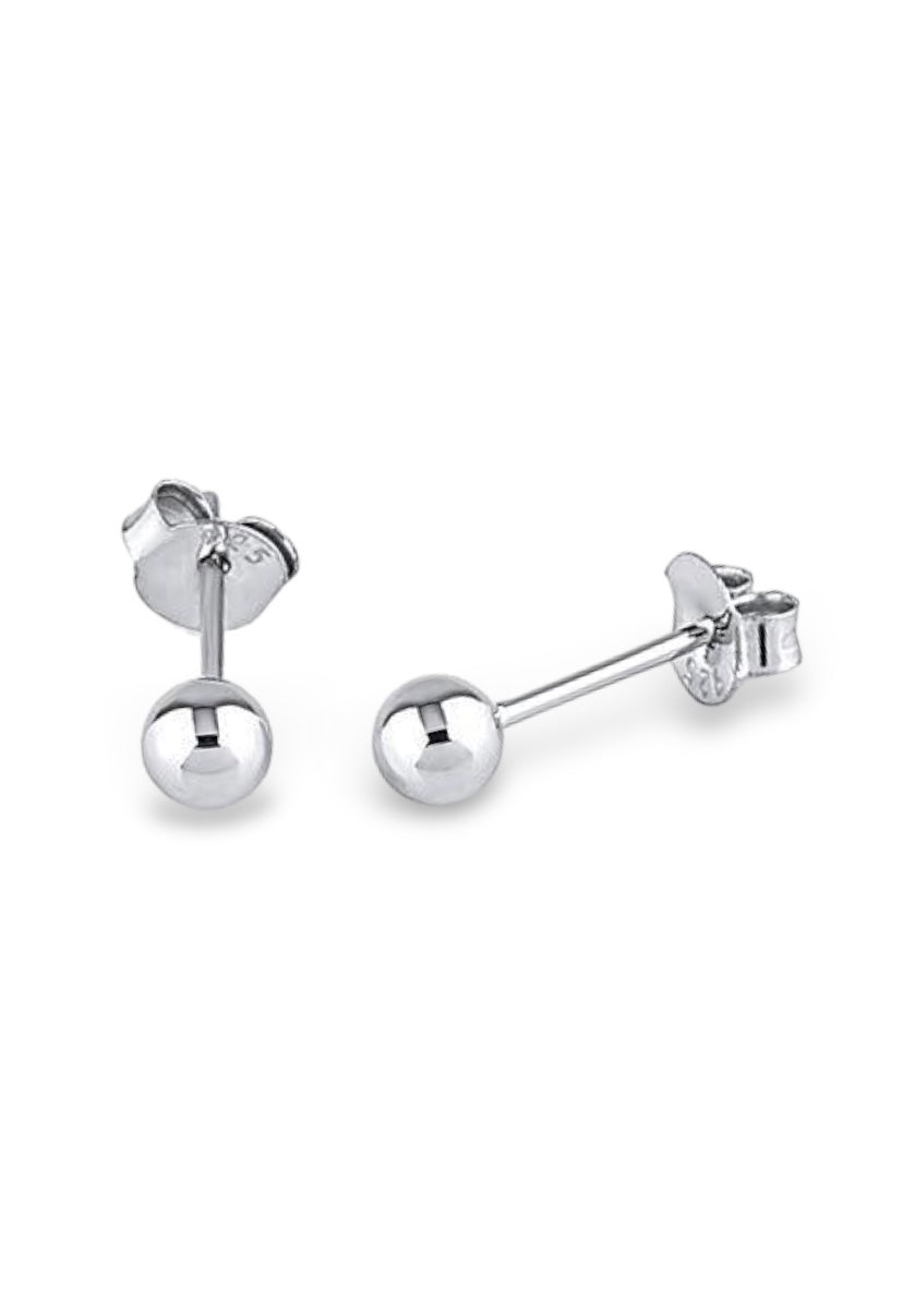 Sterling Silver Bobble Stud Earrings