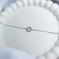 Cubic Zirconia Ring Design Sterling Silver Bracelet (18cm)