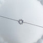 Cubic Zirconia Ring Design Sterling Silver Bracelet (18cm)