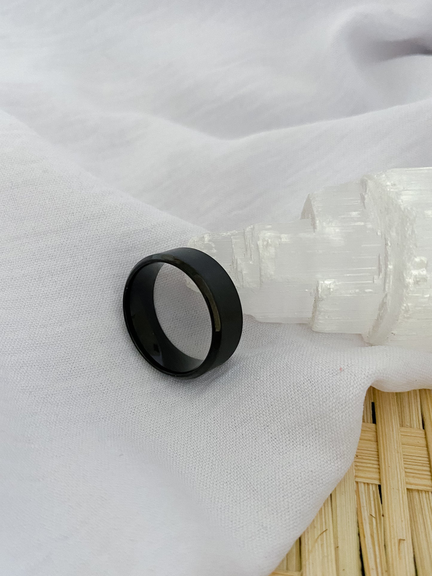 Sleek Tech Black Ring
