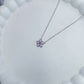 Dainty Pink Daisy Sterling Silver Necklace (42cm)