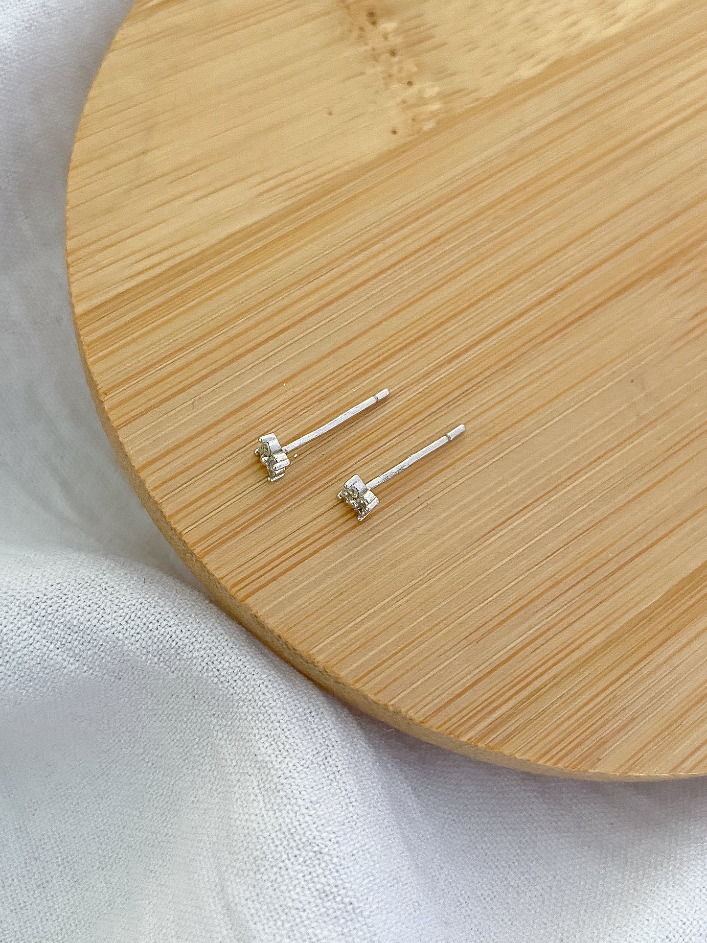 Sterling Silver Fine Flower Earring Studs