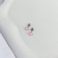Pink Heart Twist-Back Earrings - Silver