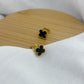 Black Clover Stud Earrings - Gold