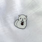 Coffee Drinking Cat Pin