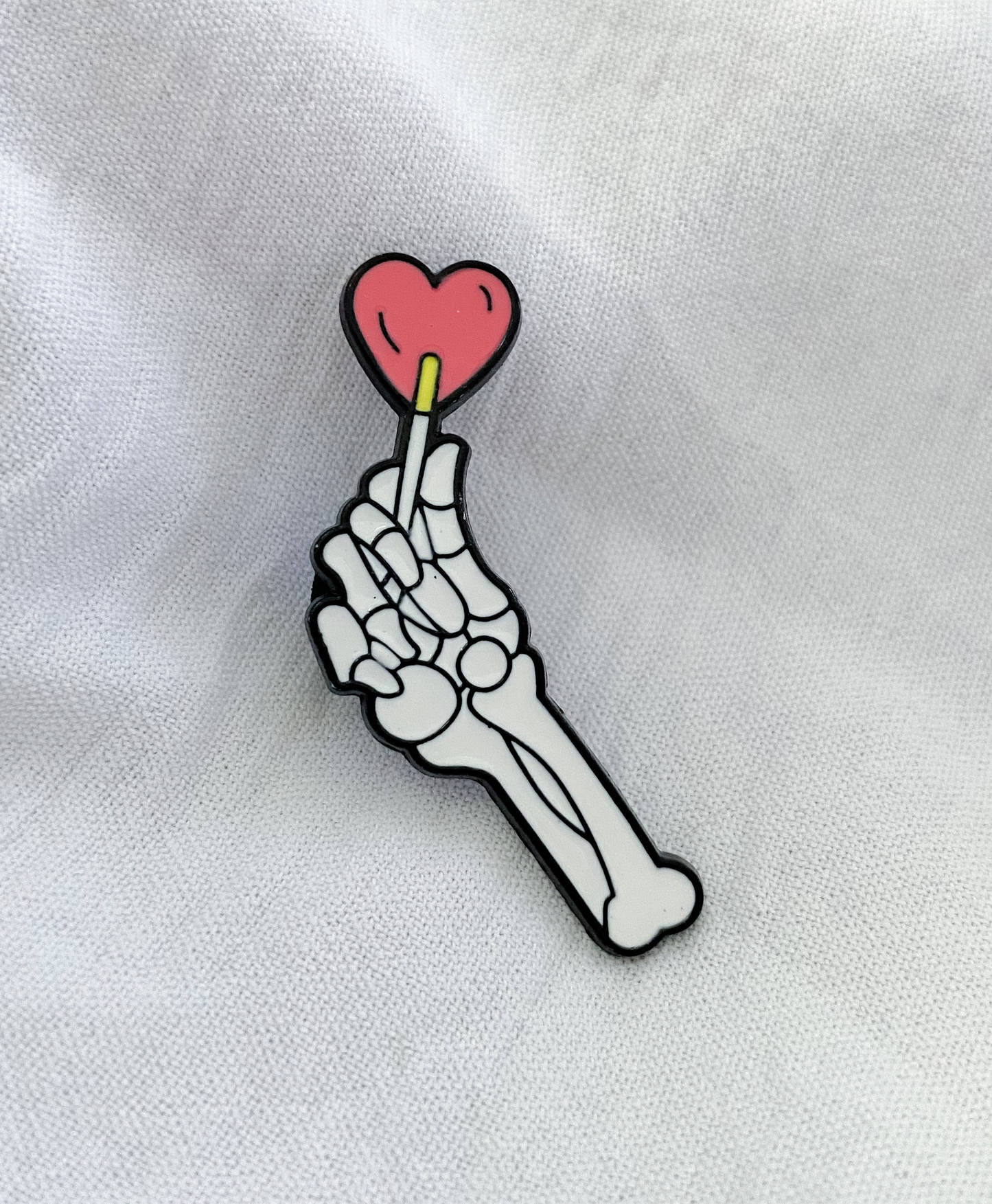 Skeleton Eating a Lolipop Pin
