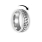 Chain Fidget Ring: Silver-on-Silver