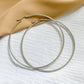XL Plain Hoop Earrings (75mm) - Silver