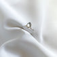 Pear Clear Stone Sterling Silver Ring