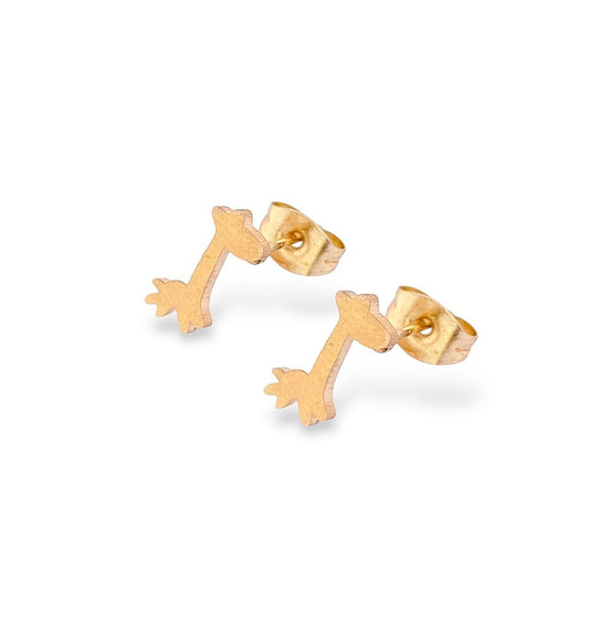 Giraffe Earring Studs - Gold