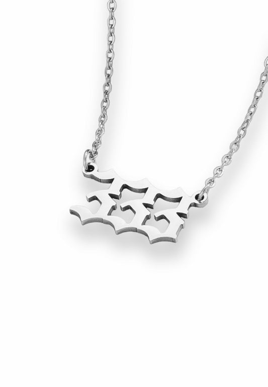 Angel Number 333 Necklace - Silver