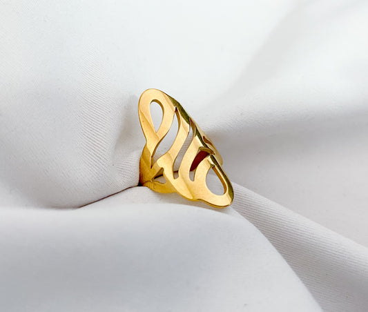 Wavy Statement Ring - Gold