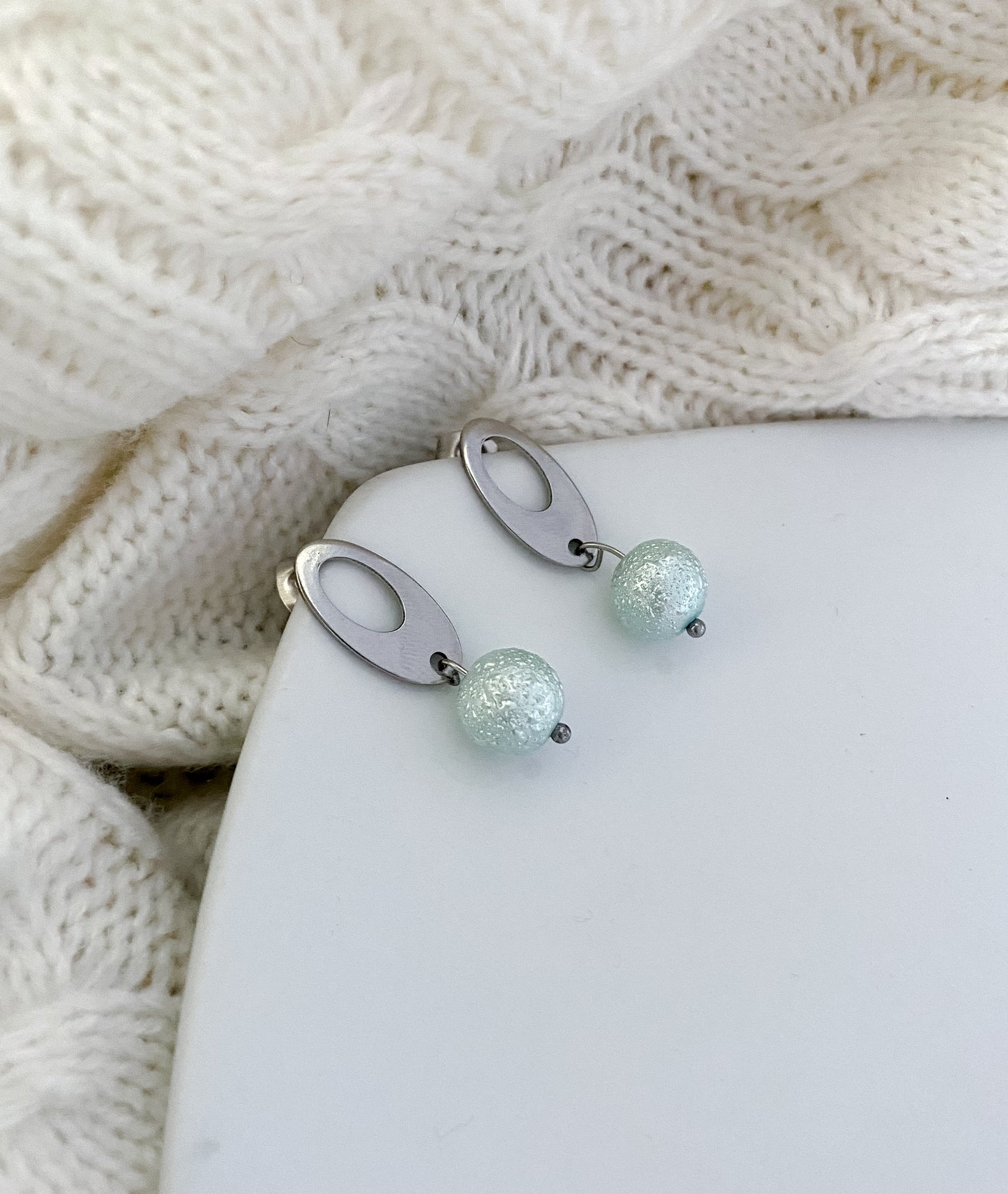 Minty Cove Earrings - Silver