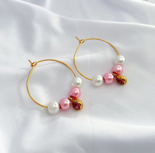 Baby Doll Hoop Earrings - Gold