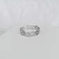 Adjustable Paw Cuff Ring - Silver