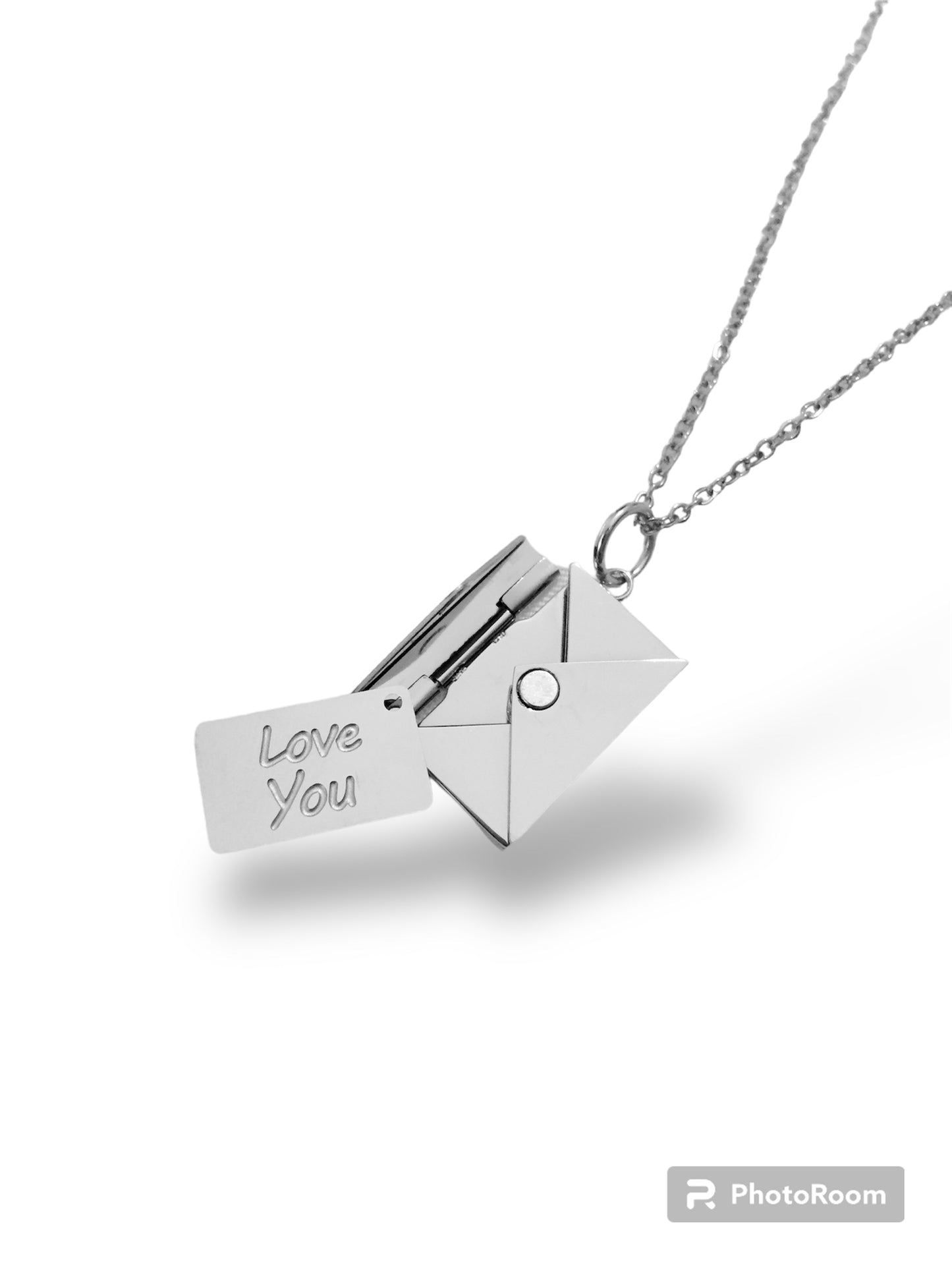 Envelope ‘Love You’ Necklace - Silver