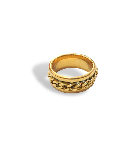 Chain Fidget Ring: Gold-on-Gold