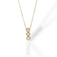Diamanté Triplet Necklace - Gold