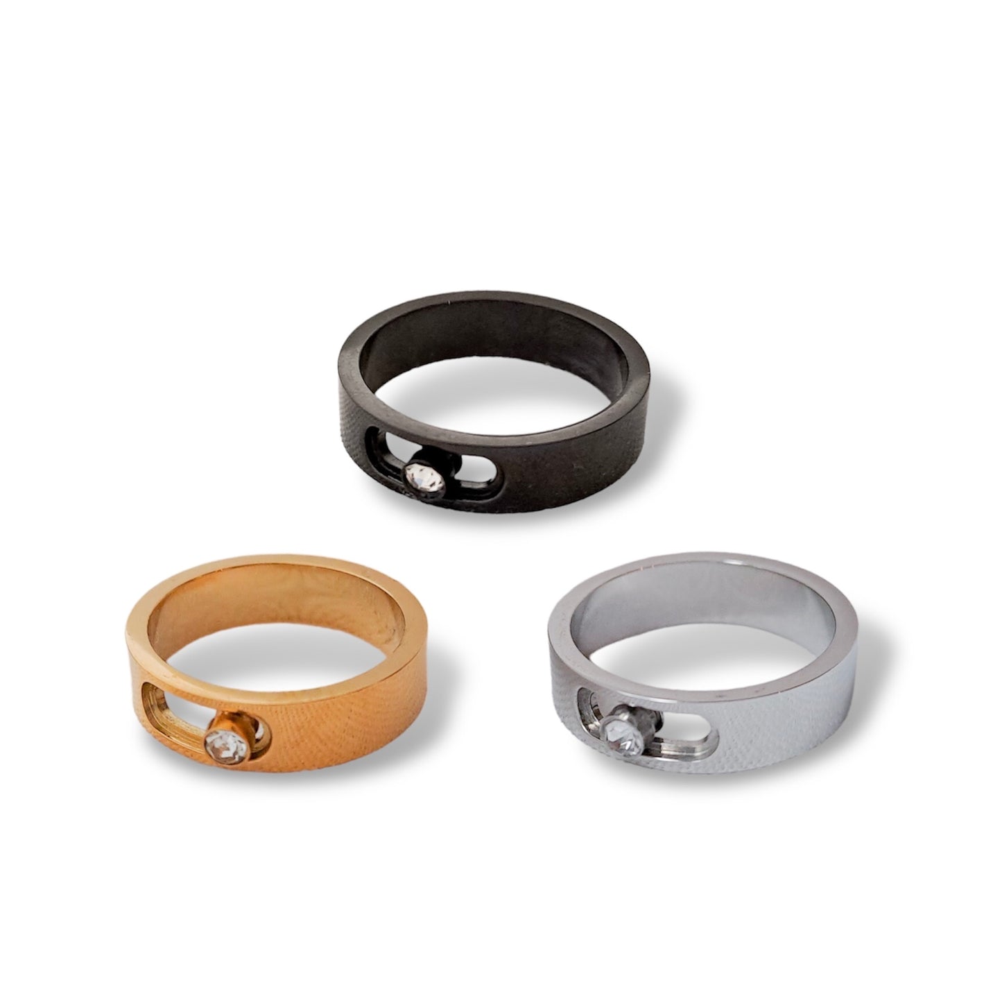 Diamanté Fidget Ring - Gold