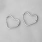 Heart Sleeper Earrings - Silver