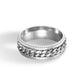 Chain Fidget Ring: Silver-on-Silver