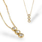 Diamanté Triplet Necklace - Gold