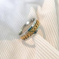 Chain Fidget Ring: Gold-On-Silver