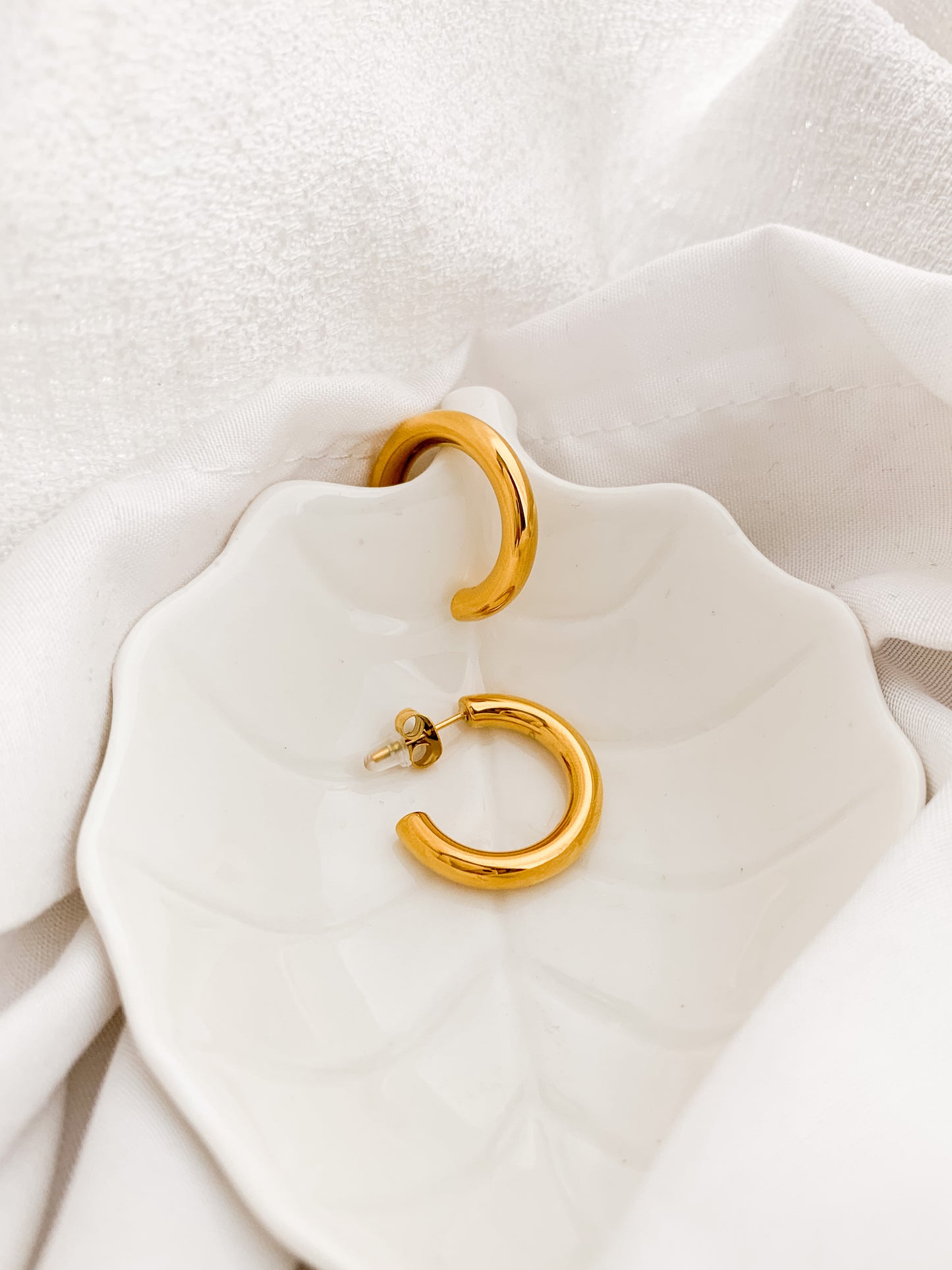 Large Hoop Earrings - Gold