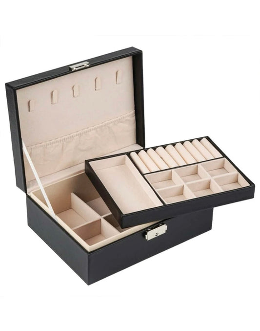 Large Double Layer Jewelry Box