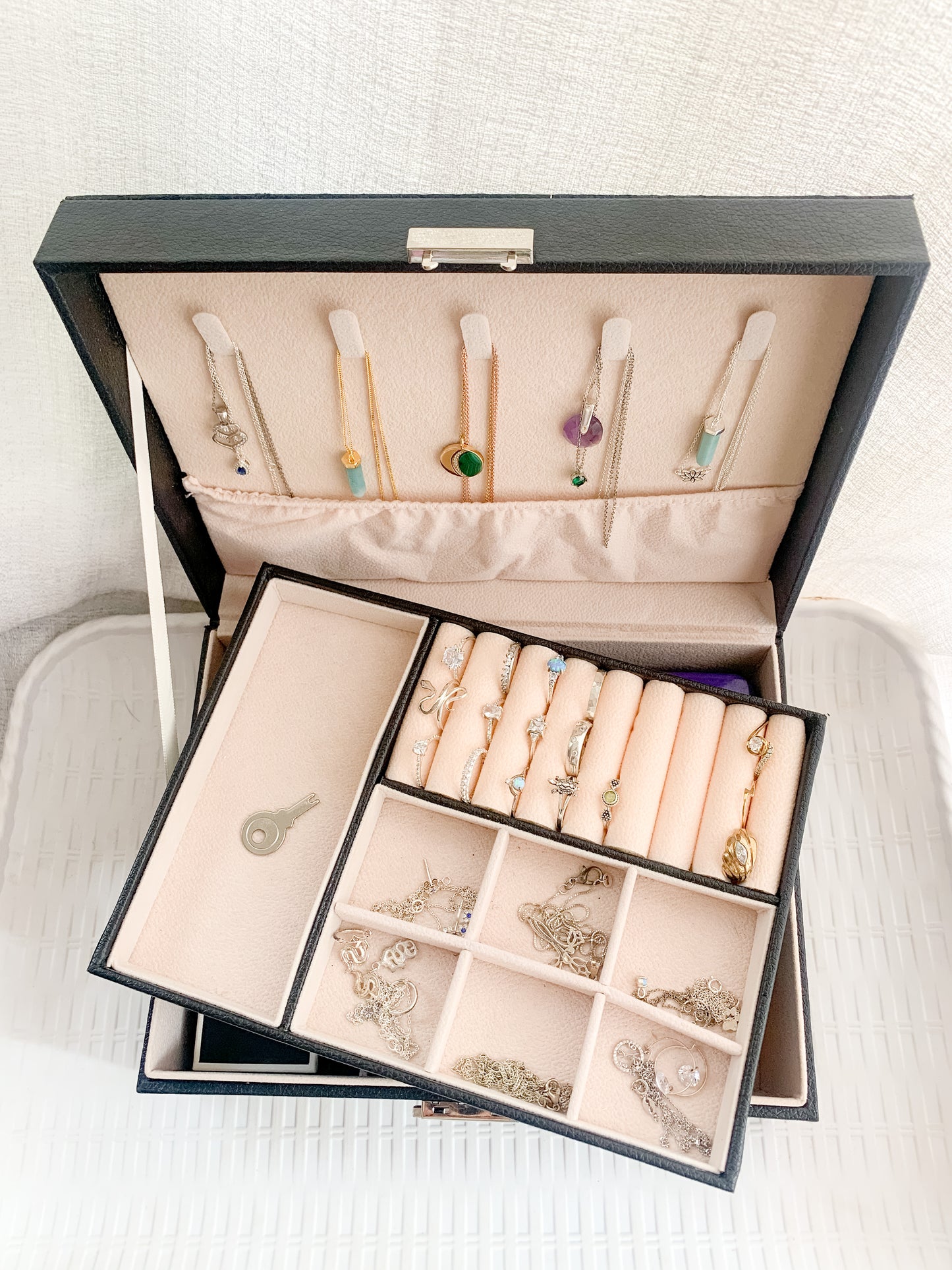 Large Double Layer Jewelry Box