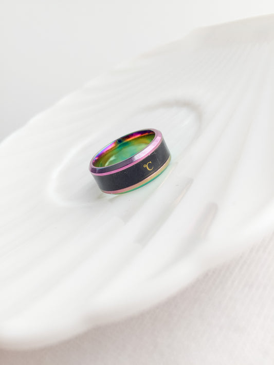 Temperature Reader Ring - Holographic