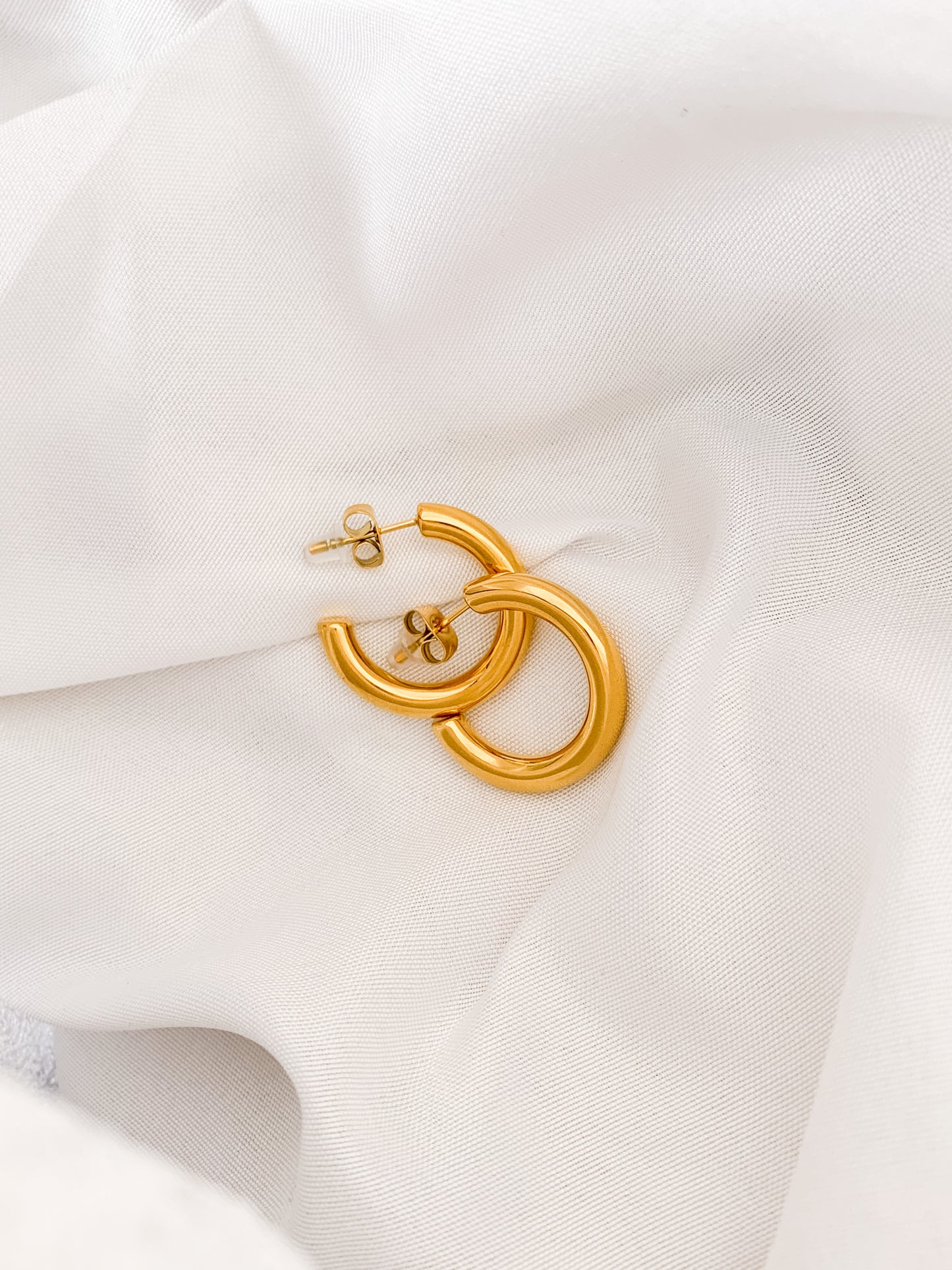 Large Hoop Earrings - Gold