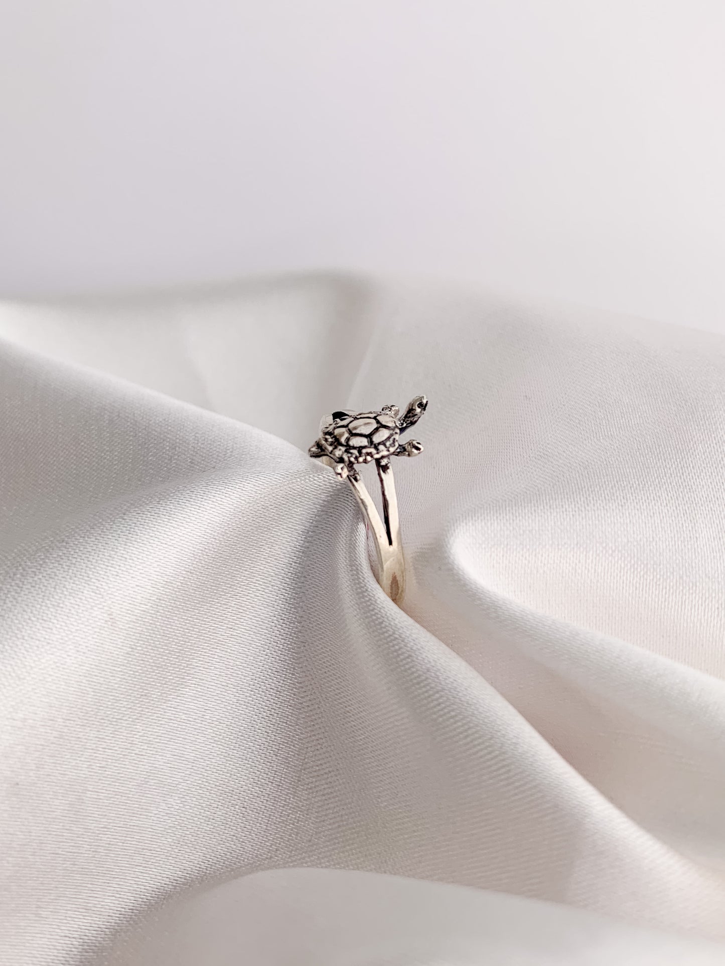 Rustic Turtle Sterling Silver Ring