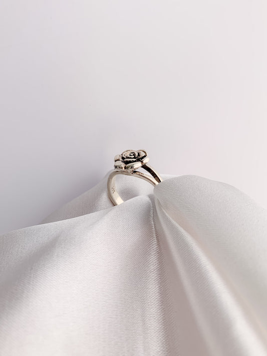 Rustic Flower Sterling Silver Ring