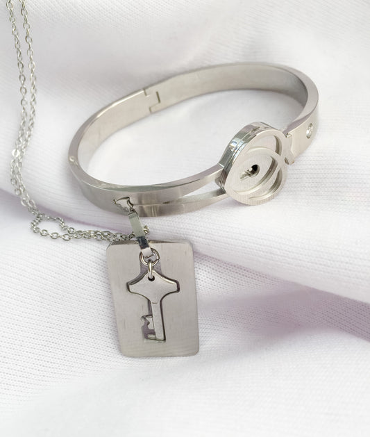 Lock & Key Set - Silver