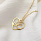 Letter Engraved Necklace - Gold