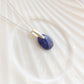 Sterling Silver Blue Crystal Necklace
